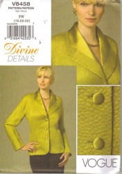 8458 VOGUE DIVINE PRINCESS JACKET PATTERN 6-10,12-16; 18-22 UNCUT CHOICE